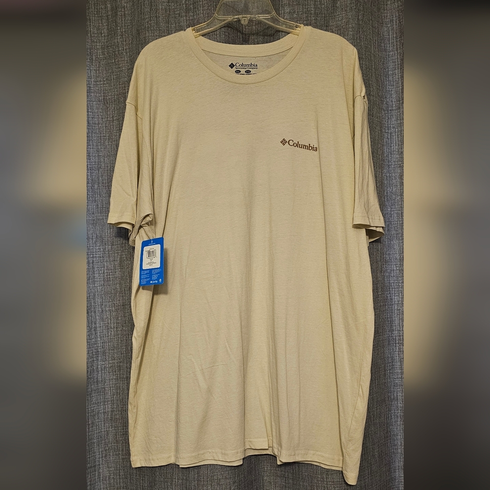 Columbia Men's Light Tan Short Sleeve Tee